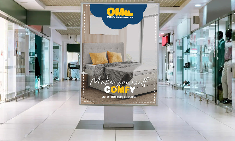 Shopping centre billboard mockup for OMF