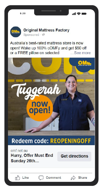OMF Facebook ad mockup 1